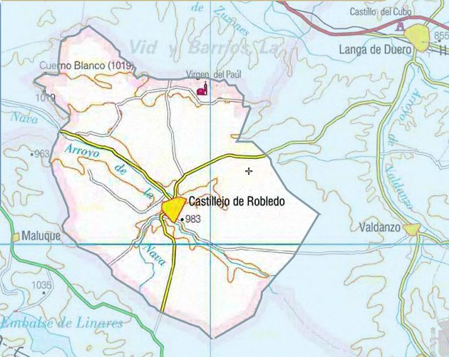 Mapa del municipio de Castillejo de Robledo